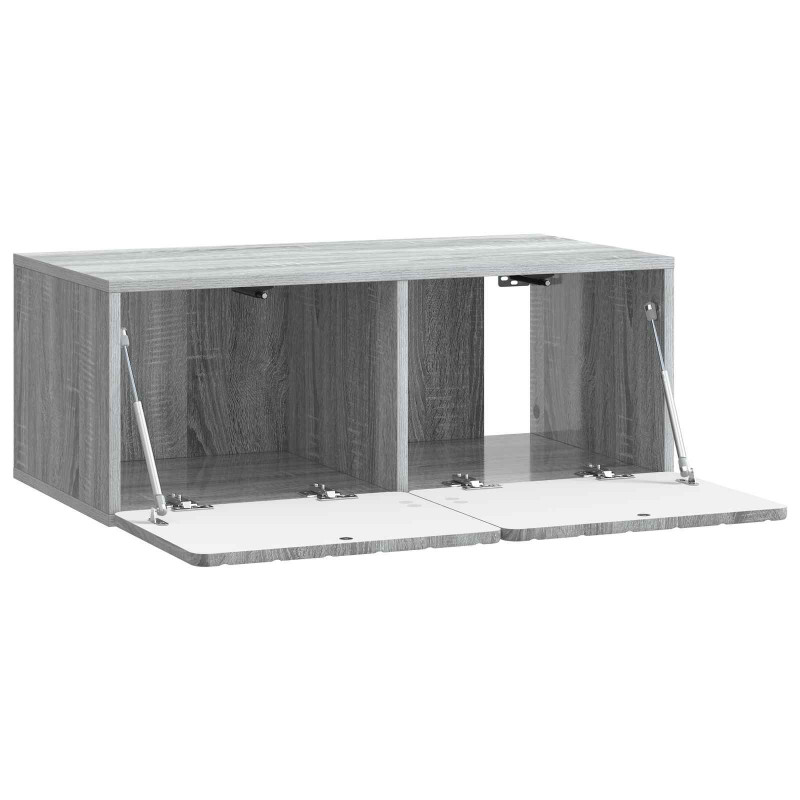 Szafka RTV montowana na ścianie Szary Sonoma 78,5 x 41 x 30 cm