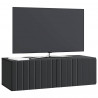 Szafka RTV montowana na ścianie Czarny 98 x 41 x 30 cm