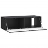 Szafka RTV montowana na ścianie Czarny 98 x 41 x 30 cm