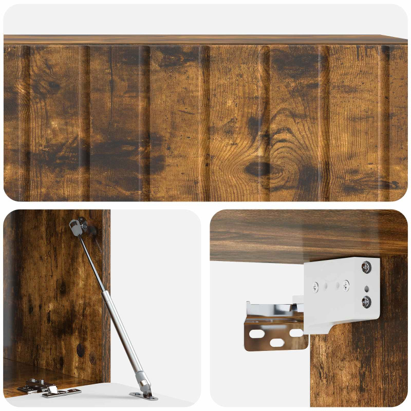 Szafka RTV montowana na ścianie Dąb wędzony 98 x 41 x 30 cm