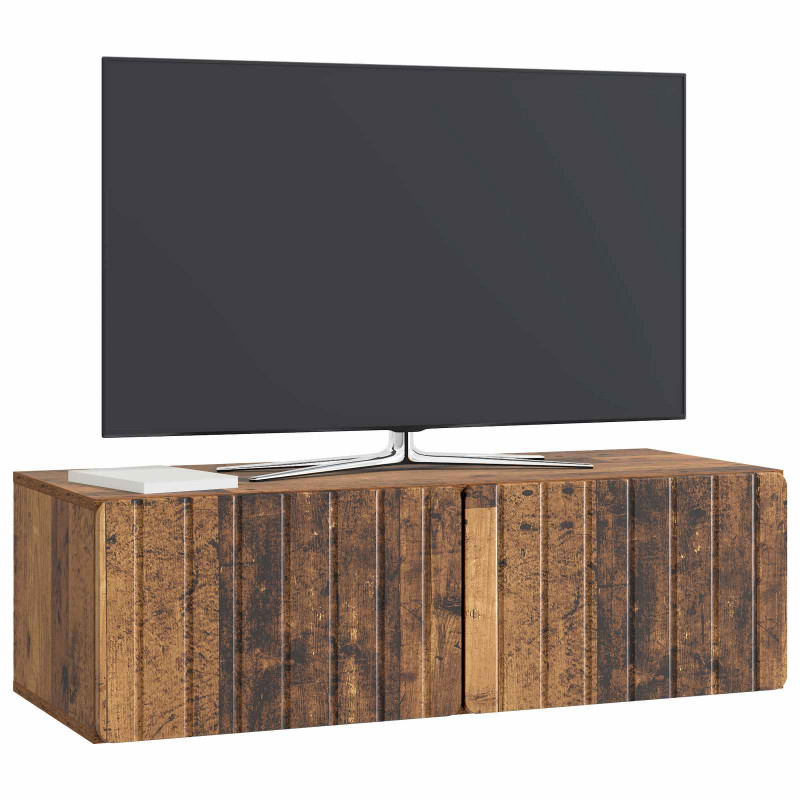 Szafka RTV montowana na ścianie Stare drewno 98 x 41 x 30 cm