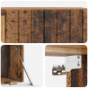 Szafka RTV montowana na ścianie Stare drewno 98 x 41 x 30 cm