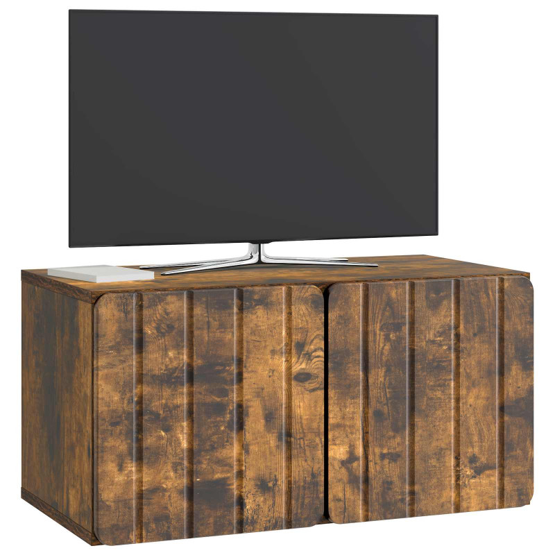 Szafka RTV montowana na ścianie Dąb wędzony 59,5 x 31 x 30 cm