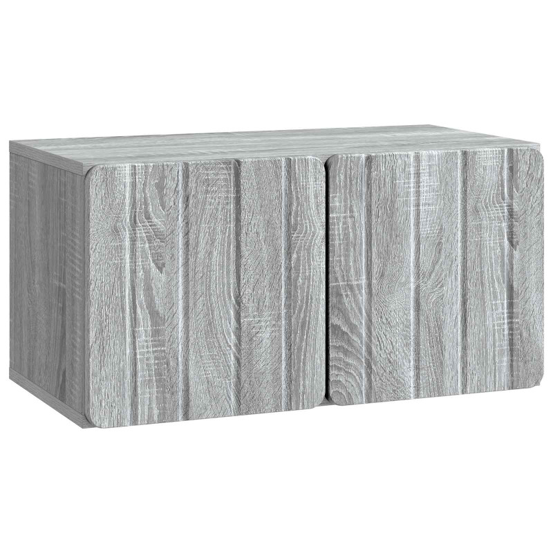 Szafka RTV montowana na ścianie Szary Sonoma 59,5 x 31 x 30 cm