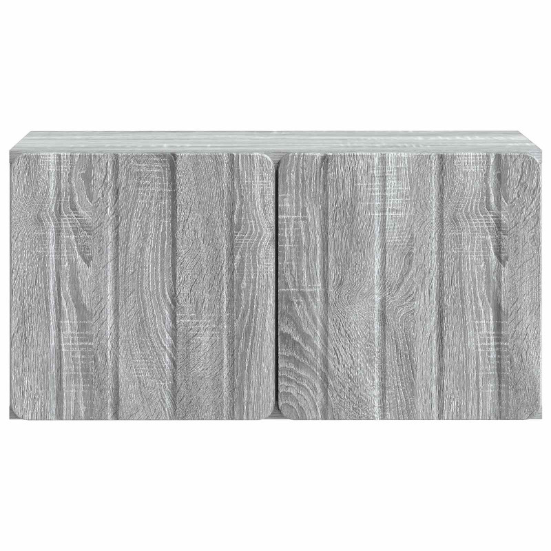 Szafka RTV montowana na ścianie Szary Sonoma 59,5 x 31 x 30 cm