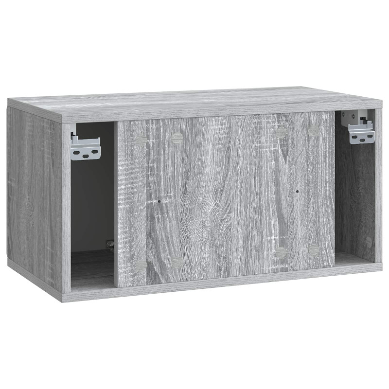 Szafka RTV montowana na ścianie Szary Sonoma 59,5 x 31 x 30 cm