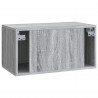 Szafka RTV montowana na ścianie Szary Sonoma 59,5 x 31 x 30 cm