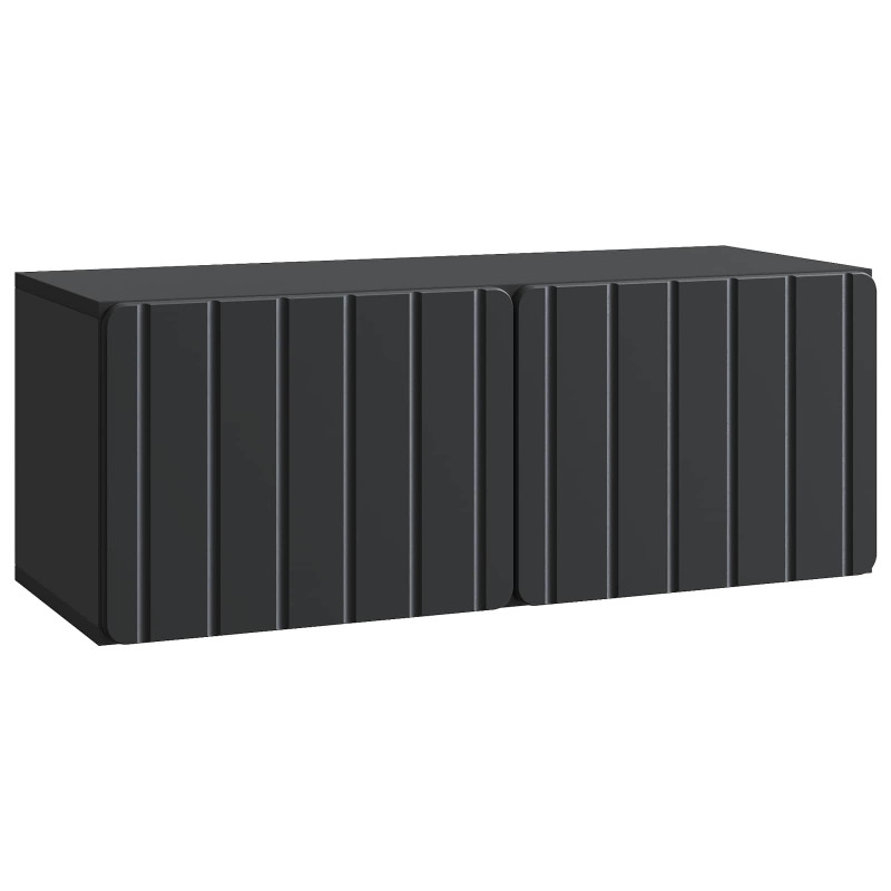 Szafka RTV montowana na ścianie Czarny 78,5 x 31 x 30 cm