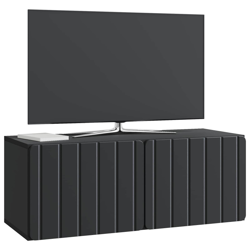 Szafka RTV montowana na ścianie Czarny 78,5 x 31 x 30 cm