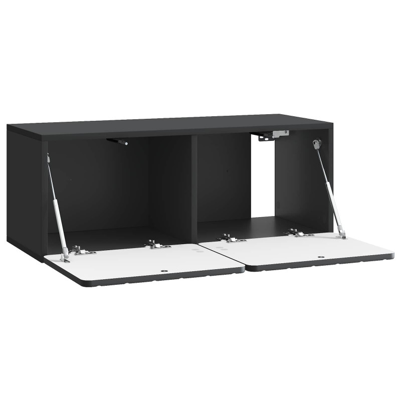 Szafka RTV montowana na ścianie Czarny 78,5 x 31 x 30 cm
