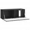 Szafka RTV montowana na ścianie Czarny 78,5 x 31 x 30 cm