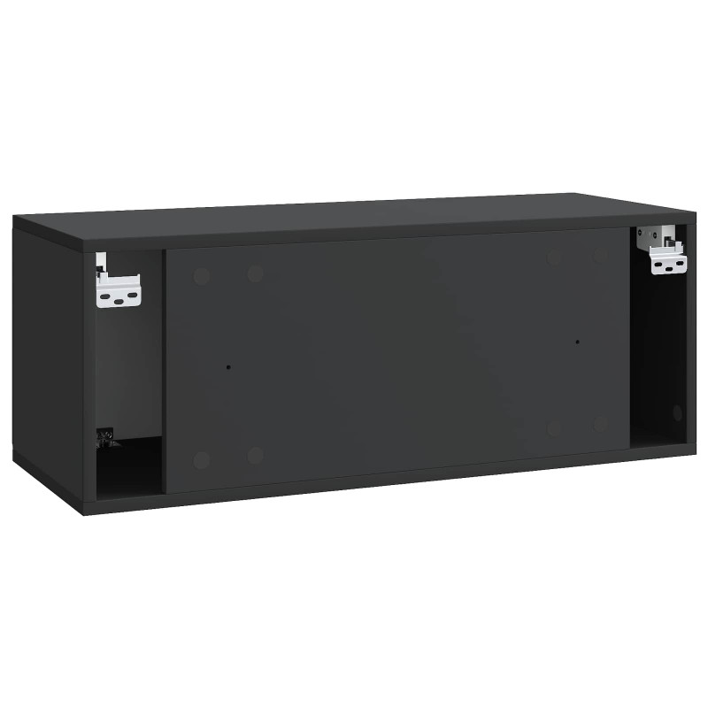 Szafka RTV montowana na ścianie Czarny 78,5 x 31 x 30 cm