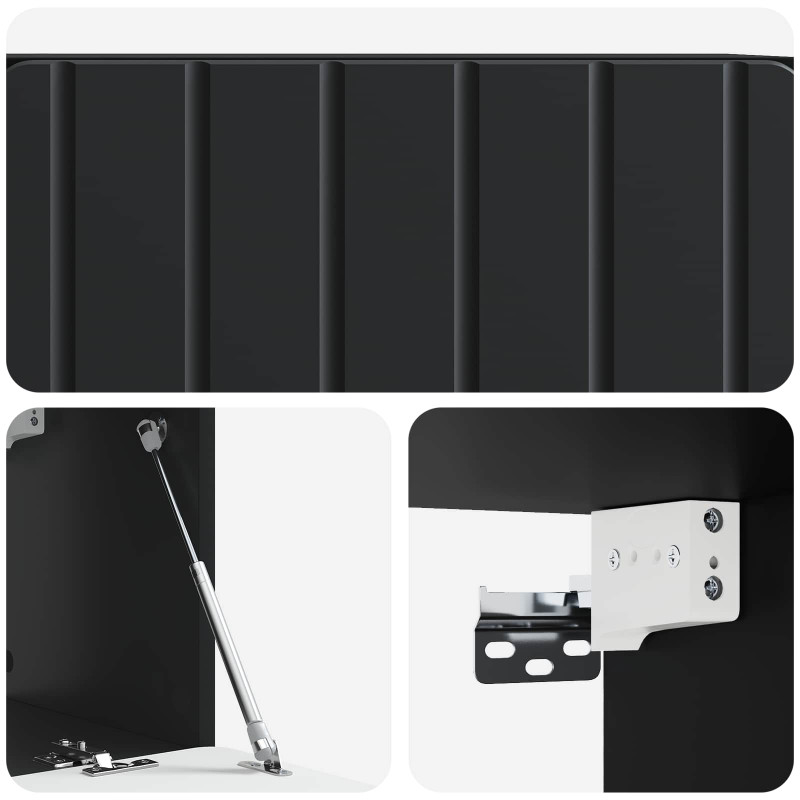 Szafka RTV montowana na ścianie Czarny 78,5 x 31 x 30 cm