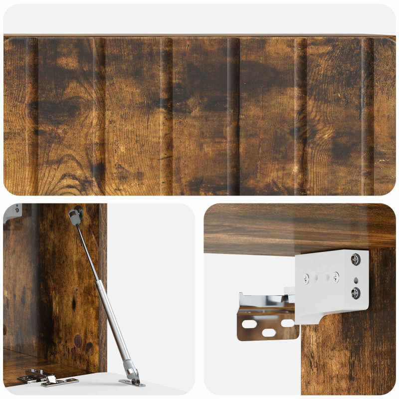 Szafka RTV montowana na ścianie Dąb wędzony 78,5 x 31 x 30 cm