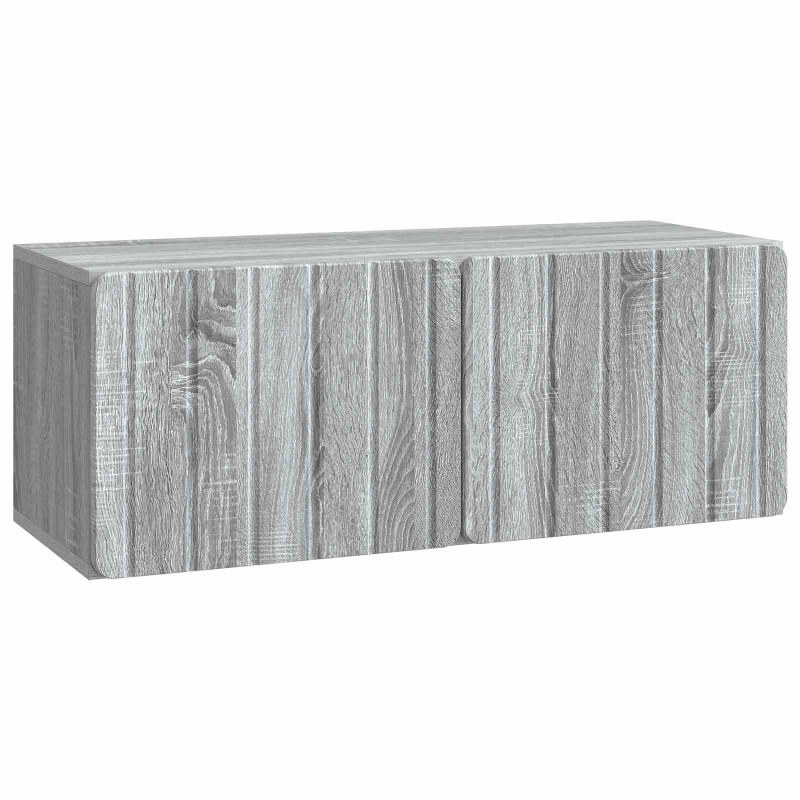 Szafka RTV montowana na ścianie Szary Sonoma 78,5 x 31 x 30 cm