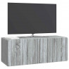 Szafka RTV montowana na ścianie Szary Sonoma 78,5 x 31 x 30 cm