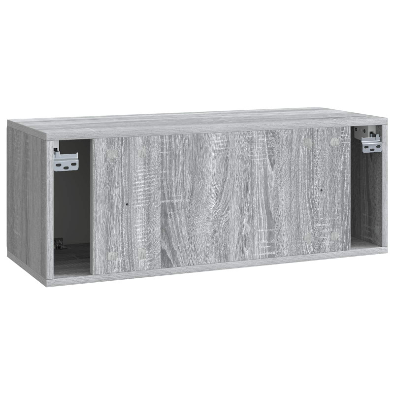 Szafka RTV montowana na ścianie Szary Sonoma 78,5 x 31 x 30 cm