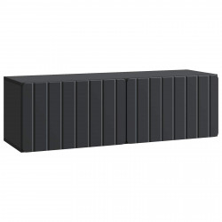 Szafka RTV montowana na ścianie Czarny 98 x 31 x 30 cm