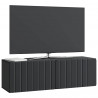 Szafka RTV montowana na ścianie Czarny 98 x 31 x 30 cm