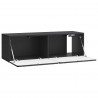 Szafka RTV montowana na ścianie Czarny 98 x 31 x 30 cm