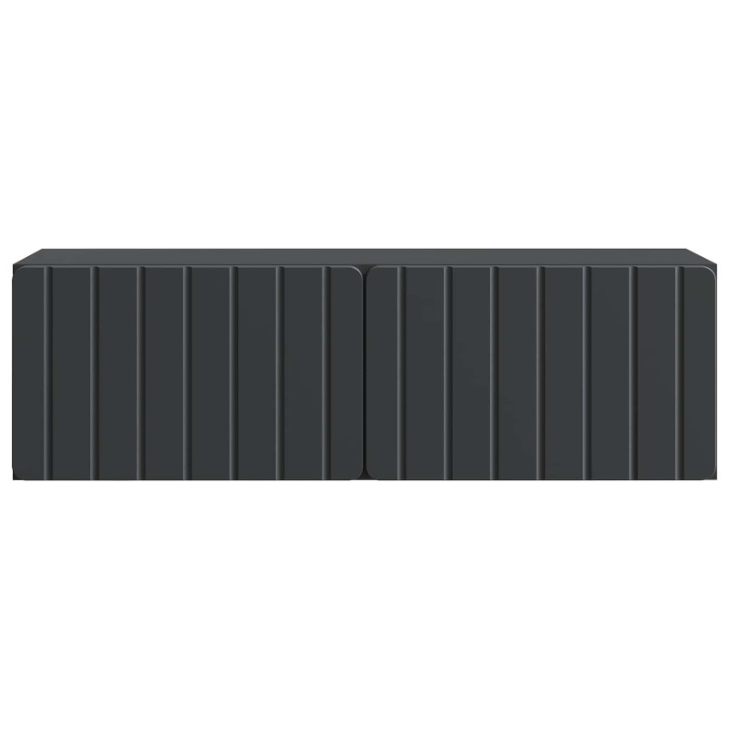 Szafka RTV montowana na ścianie Czarny 98 x 31 x 30 cm