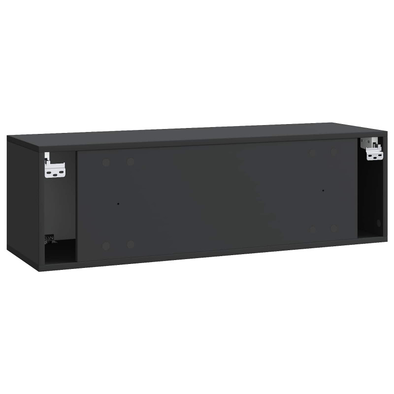Szafka RTV montowana na ścianie Czarny 98 x 31 x 30 cm