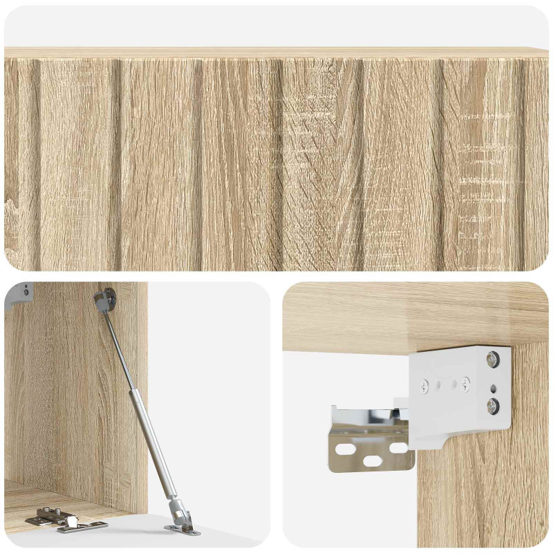 Szafka RTV montowana na ścianie dąb Sonoma 98 x 31 x 30 cm