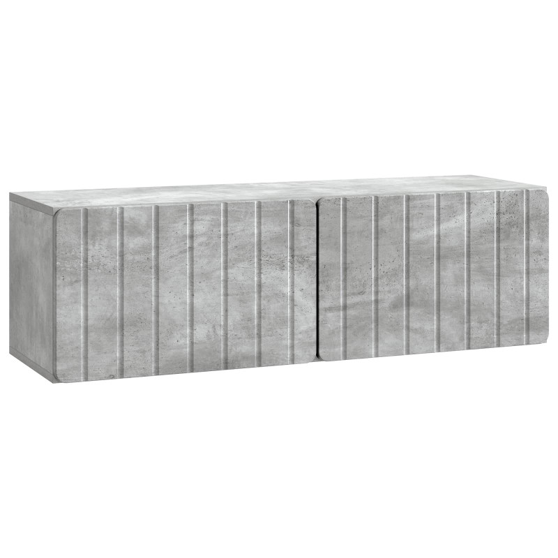 Szafka RTV montowana na ścianie Betonowy szary 98 x 31 x 30 cm