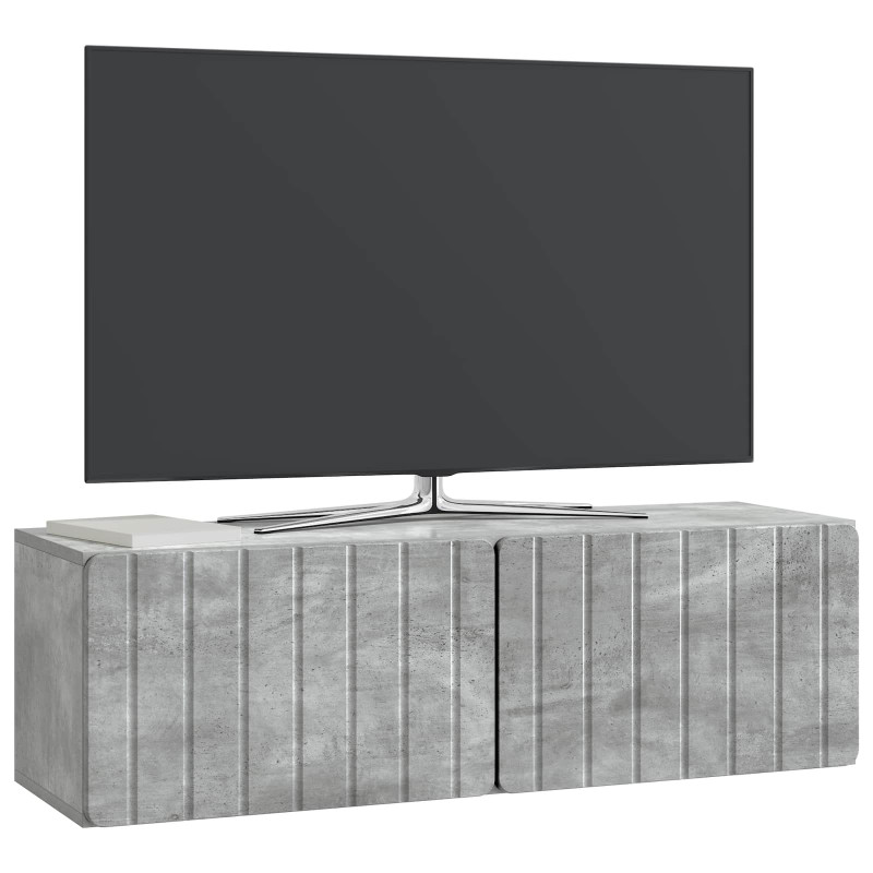 Szafka RTV montowana na ścianie Betonowy szary 98 x 31 x 30 cm