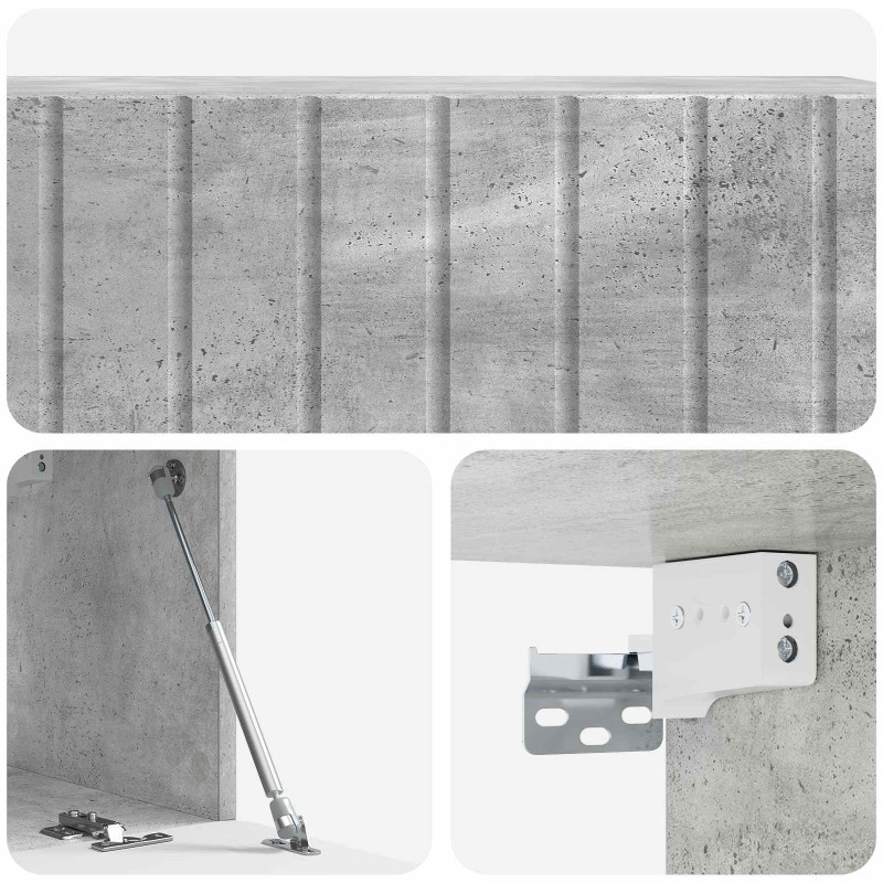 Szafka RTV montowana na ścianie Betonowy szary 98 x 31 x 30 cm