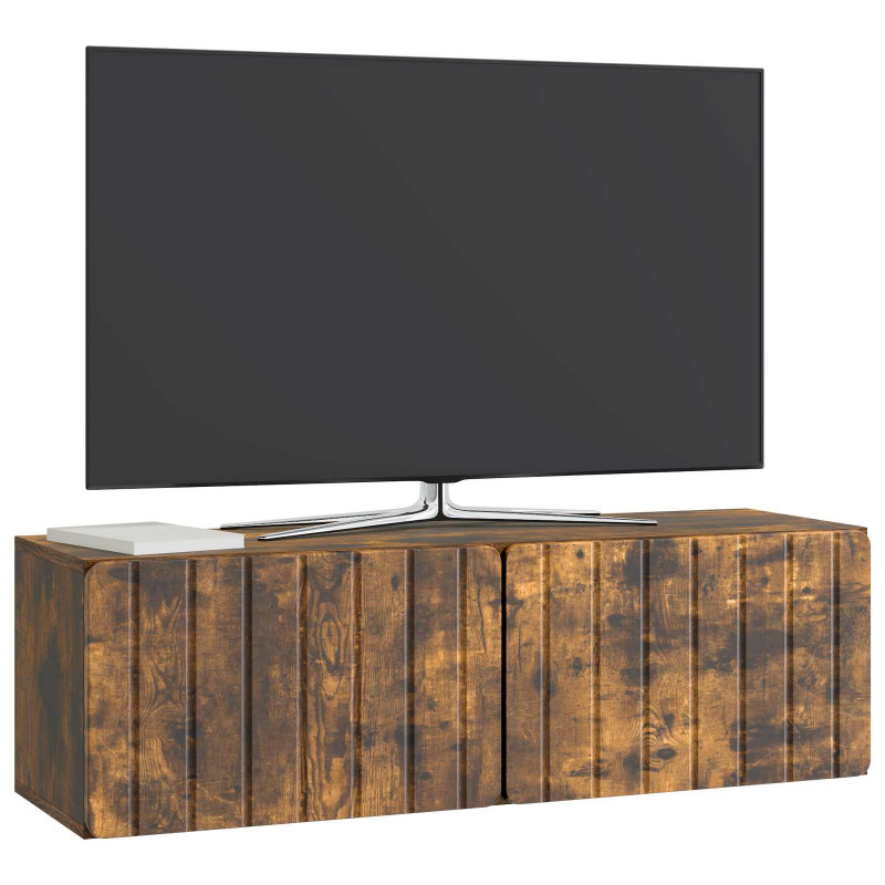 Szafka RTV montowana na ścianie Dąb wędzony 98 x 31 x 30 cm