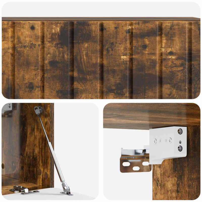 Szafka RTV montowana na ścianie Dąb wędzony 98 x 31 x 30 cm