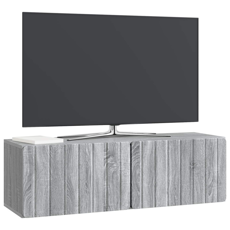 Szafka RTV montowana na ścianie Szary Sonoma 98 x 31 x 30 cm