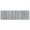 Szafka RTV montowana na ścianie Szary Sonoma 98 x 31 x 30 cm