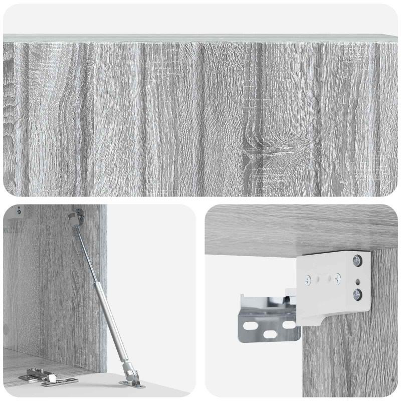 Szafka RTV montowana na ścianie Szary Sonoma 98 x 31 x 30 cm
