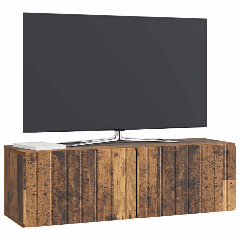 Szafka RTV montowana na ścianie Stare drewno 98 x 31 x 30 cm