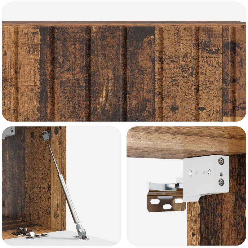 Szafka RTV montowana na ścianie Stare drewno 98 x 31 x 30 cm