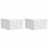 Wisząca Szafka Nocna z szufladą 2 pcs Biały 33 x 34,5 x 20 cm