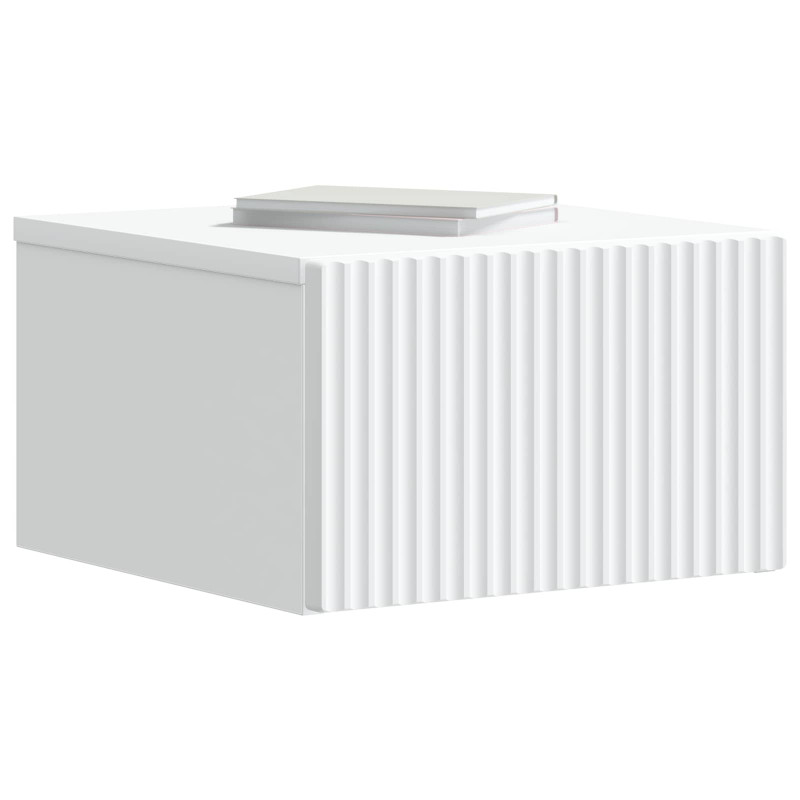 Wisząca Szafka Nocna z szufladą 2 pcs Biały 33 x 34,5 x 20 cm