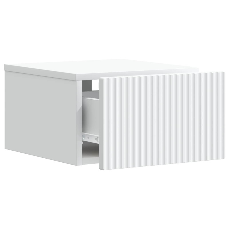 Wisząca Szafka Nocna z szufladą 2 pcs Biały 33 x 34,5 x 20 cm