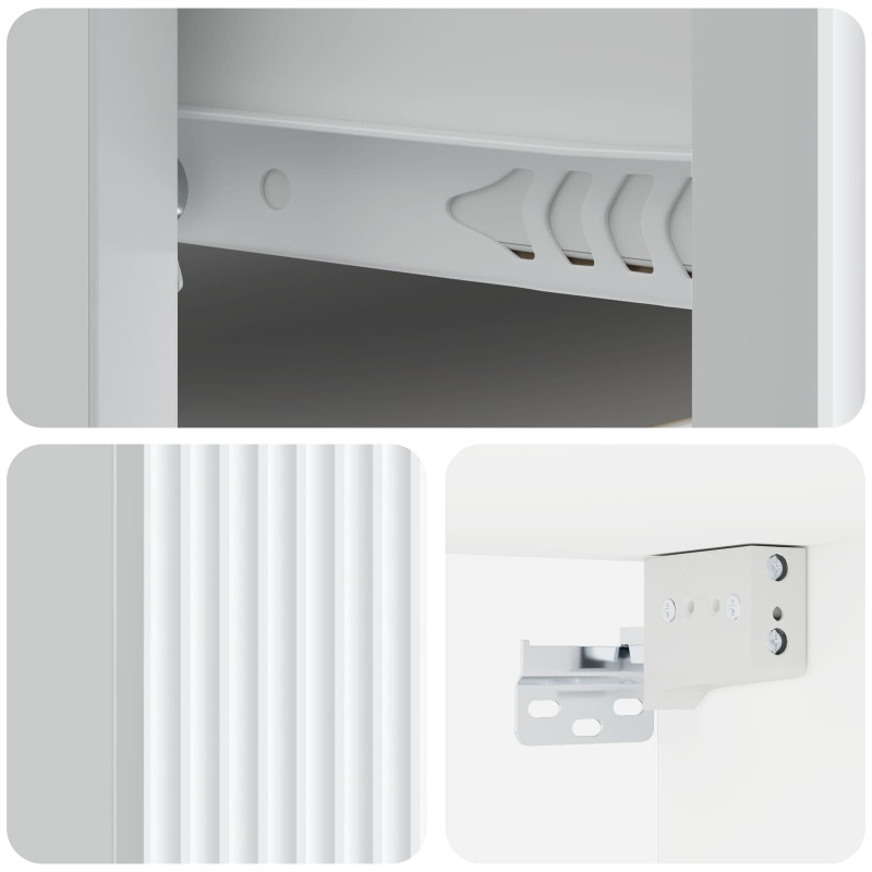 Wisząca Szafka Nocna z szufladą 2 pcs Biały 33 x 34,5 x 20 cm