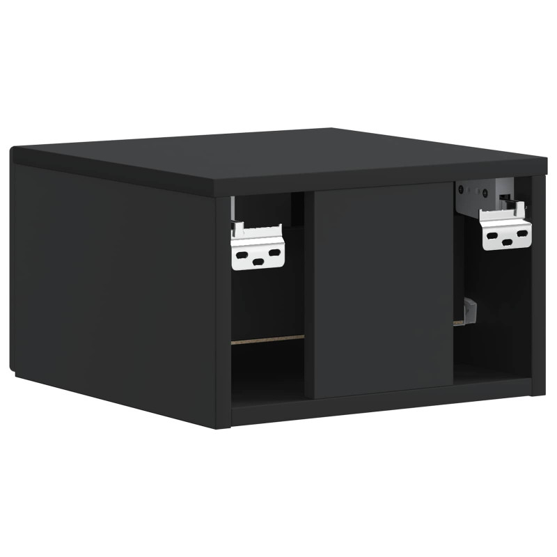 Wisząca Szafka Nocna z szufladą 2 pcs Czarny 33 x 34,5 x 20 cm