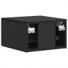 Wisząca Szafka Nocna z szufladą 2 pcs Czarny 33 x 34,5 x 20 cm