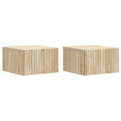 Wisząca Szafka Nocna 2 pcs dąb Sonoma 33 x 34,5 x 20 cm