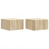 Wisząca Szafka Nocna 2 pcs dąb Sonoma 33 x 34,5 x 20 cm
