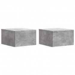 Wisząca Szafka Nocna 2 pcs Betonowy szary 33 x 34,5 x 20 cm