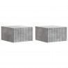 Wisząca Szafka Nocna 2 pcs Betonowy szary 33 x 34,5 x 20 cm