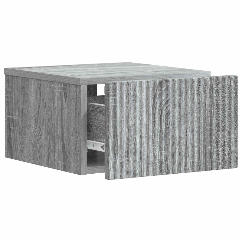 Wisząca Szafka Nocna 2 pcs Szary Sonoma 33 x 34,5 x 20 cm