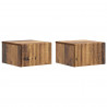 Wisząca Szafka Nocna 2 pcs Stare drewno 33 x 34,5 x 20 cm
