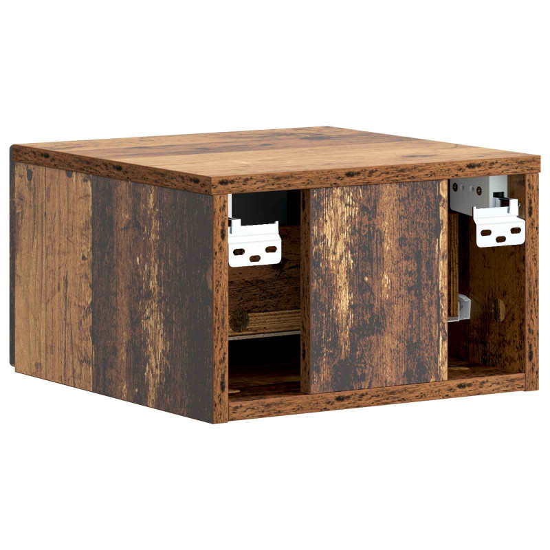 Wisząca Szafka Nocna 2 pcs Stare drewno 33 x 34,5 x 20 cm